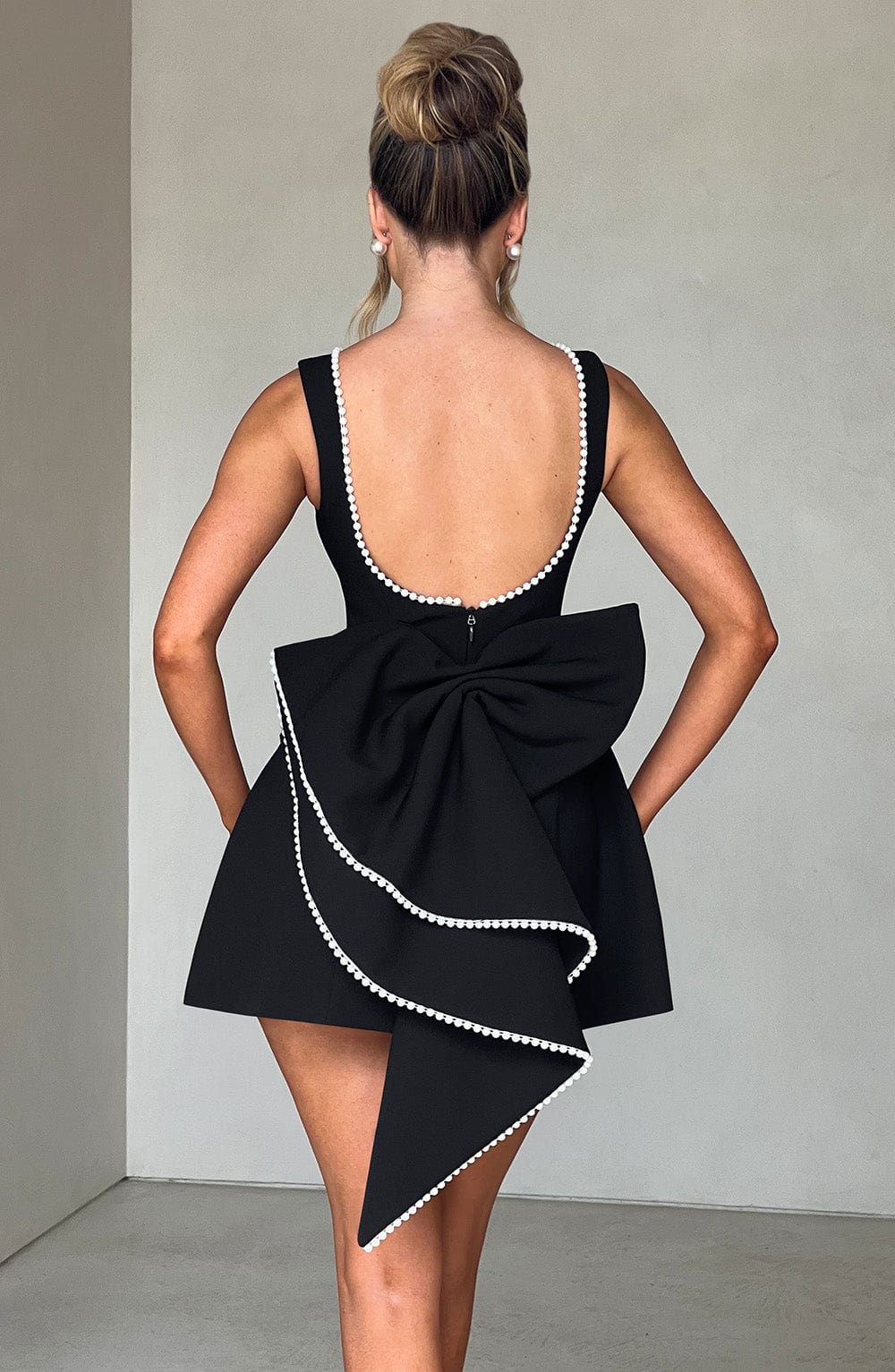 Women’s Structured Mini Dress – Tailored Polyester Design for Weddings