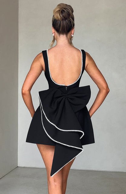 Women’s Structured Mini Dress – Tailored Polyester Design for Weddings