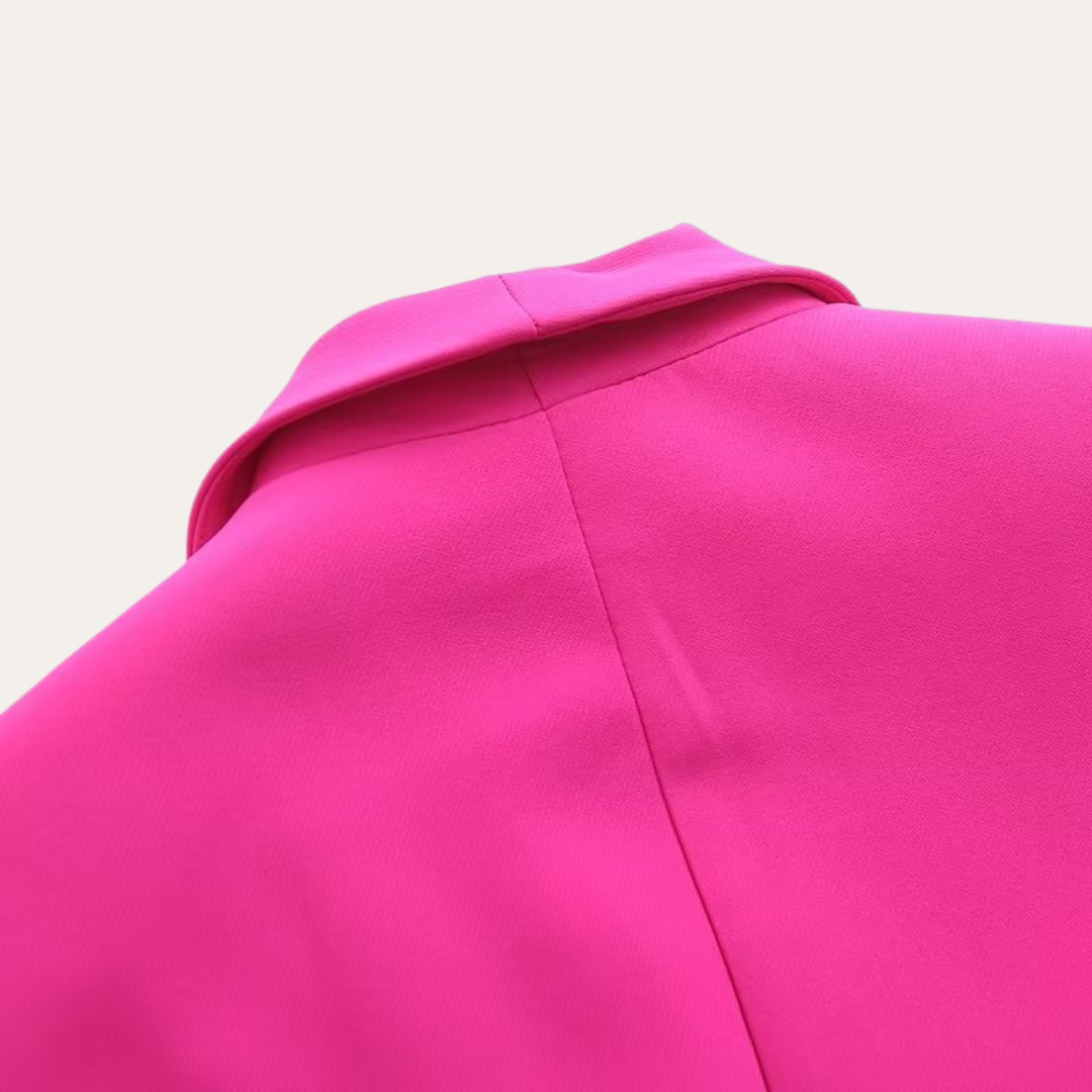 Women’s Tailored Blazer Set – Wide-Leg Trousers with Tie Belt