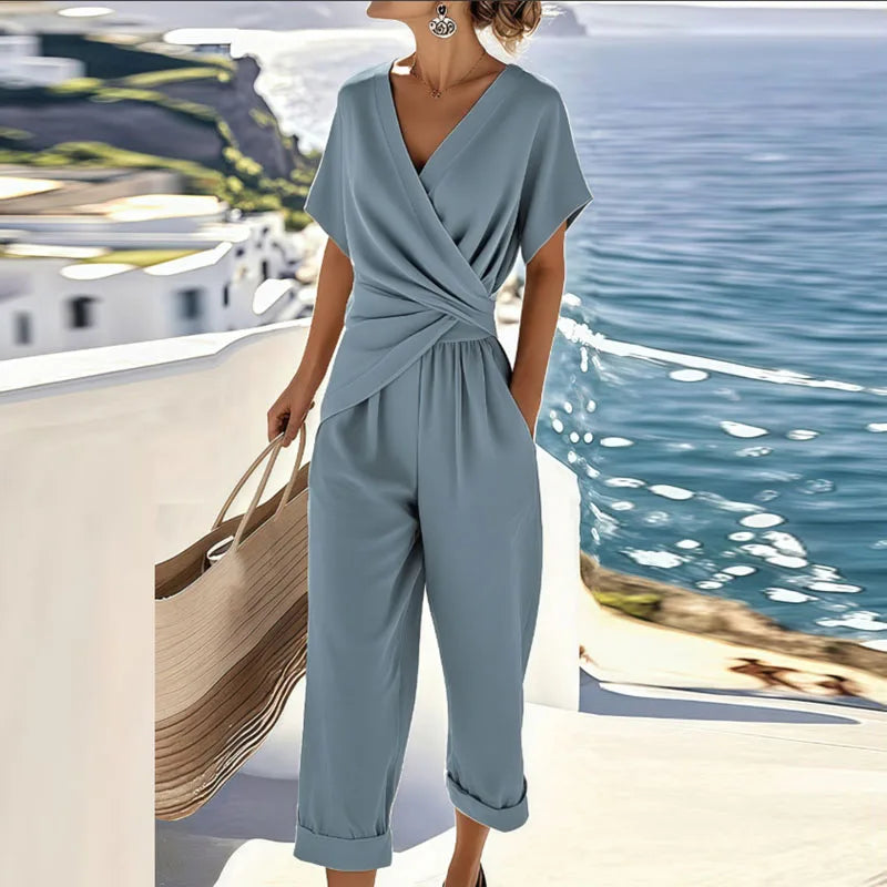 Women's Two Piece Set – Lightweight Fabric, Tailored Fit Trousers