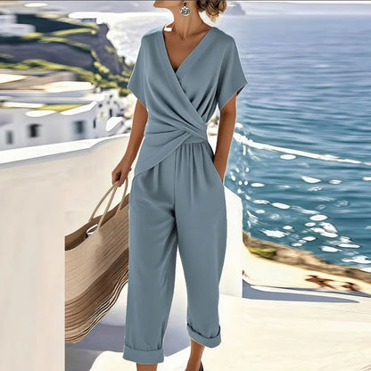 Women's Two Piece Set – Lightweight Fabric, Tailored Fit Trousers