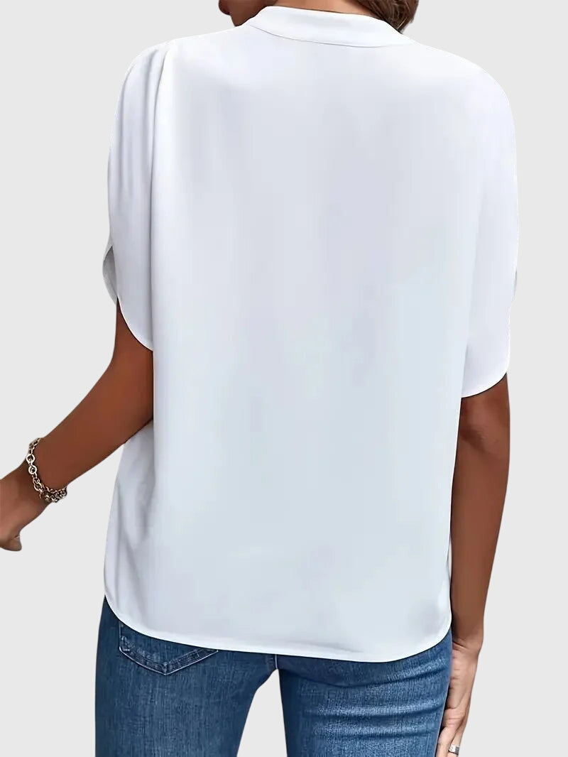 Women's V-Neck Shirt – Soft Fabric, Elegant Relaxed Fit