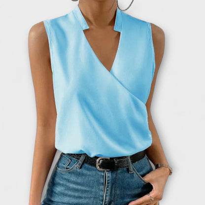 Women's V-Neck Top – Soft Fabric, Flattering Fit for Going Out