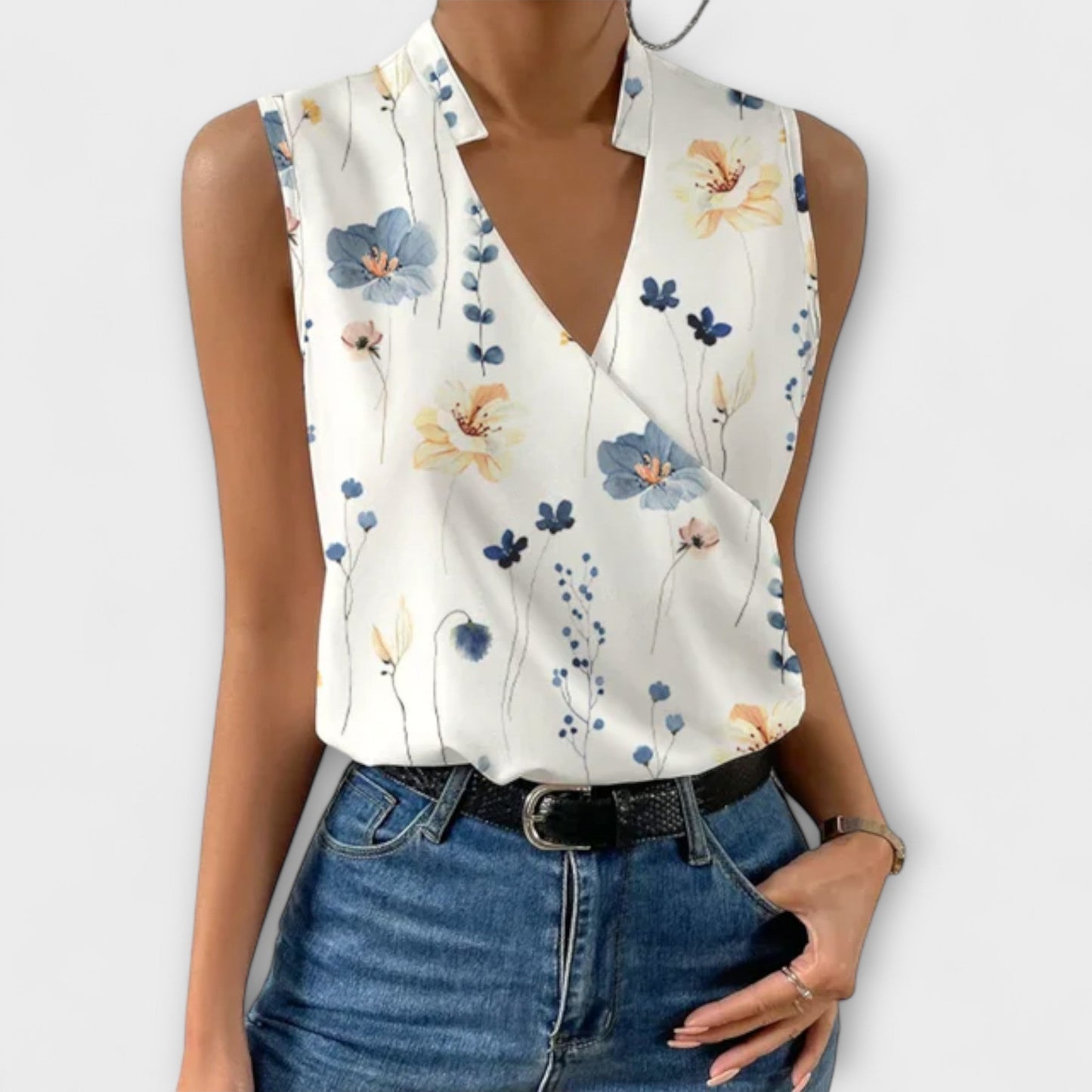 Women's V-Neck Top – Soft Fabric, Flattering Fit for Going Out