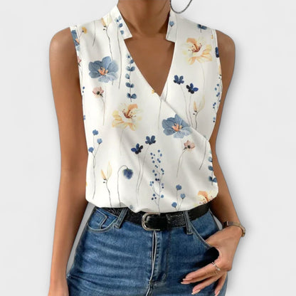 Women's V-Neck Top – Soft Fabric, Flattering Fit for Going Out