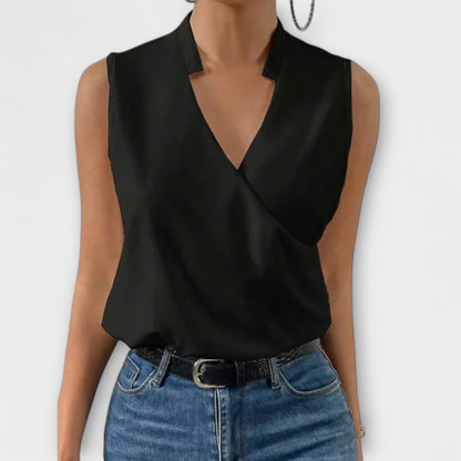 Women's V-Neck Top – Soft Fabric, Flattering Fit for Going Out