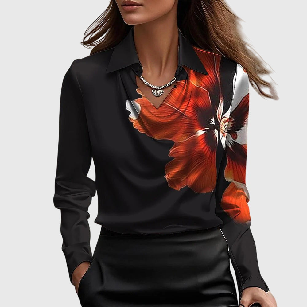 Women's Elegant Blouse – Luxe Shine, Sizes XS–3XL