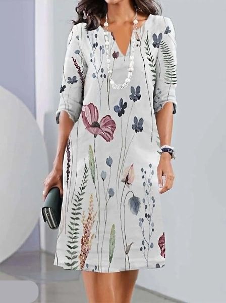 Women's Floral Layered Midi Dress – Flowing Skirt, Party Style