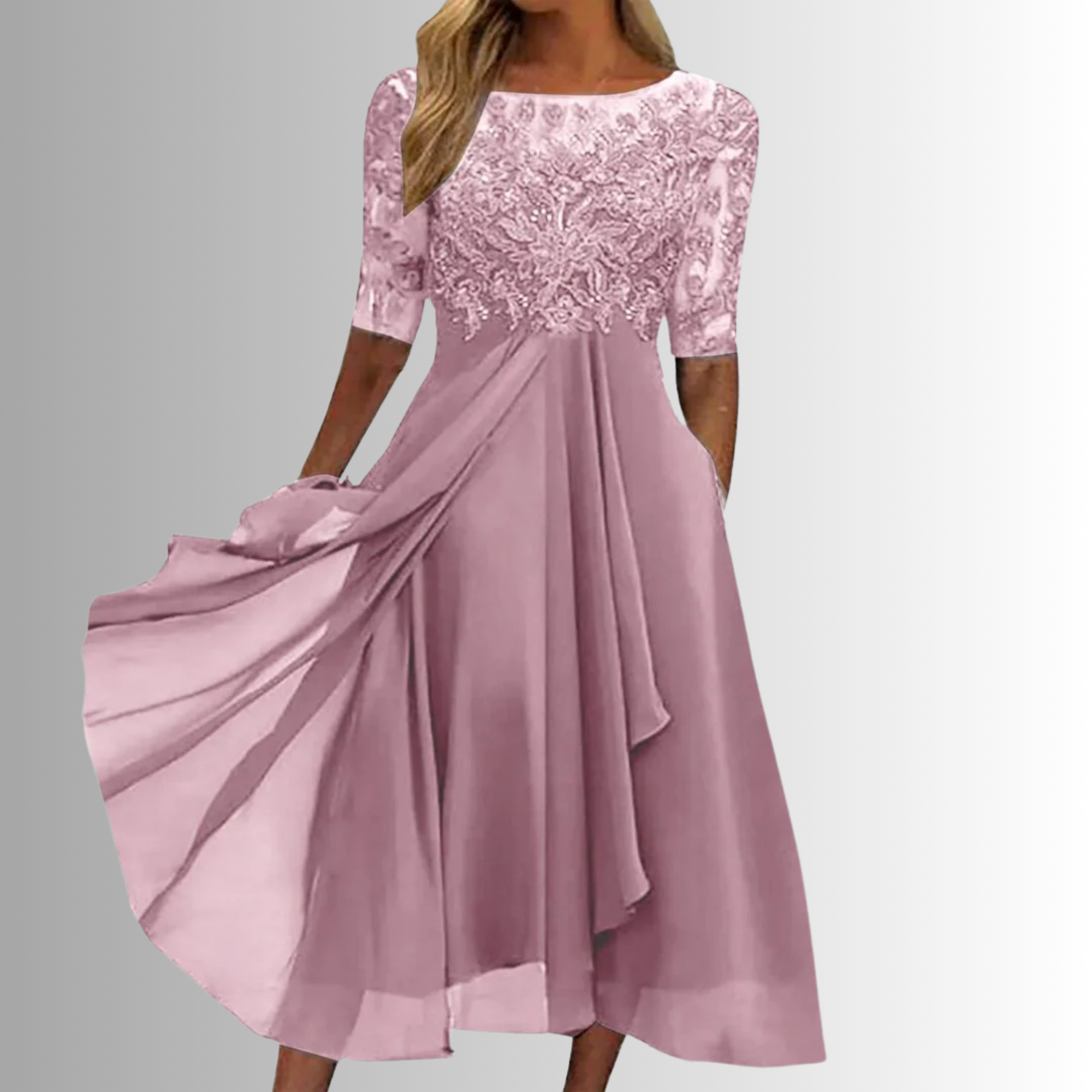 Women's Lace Dress – Elegant Design, Sizes S–2XL, Formal Occasion