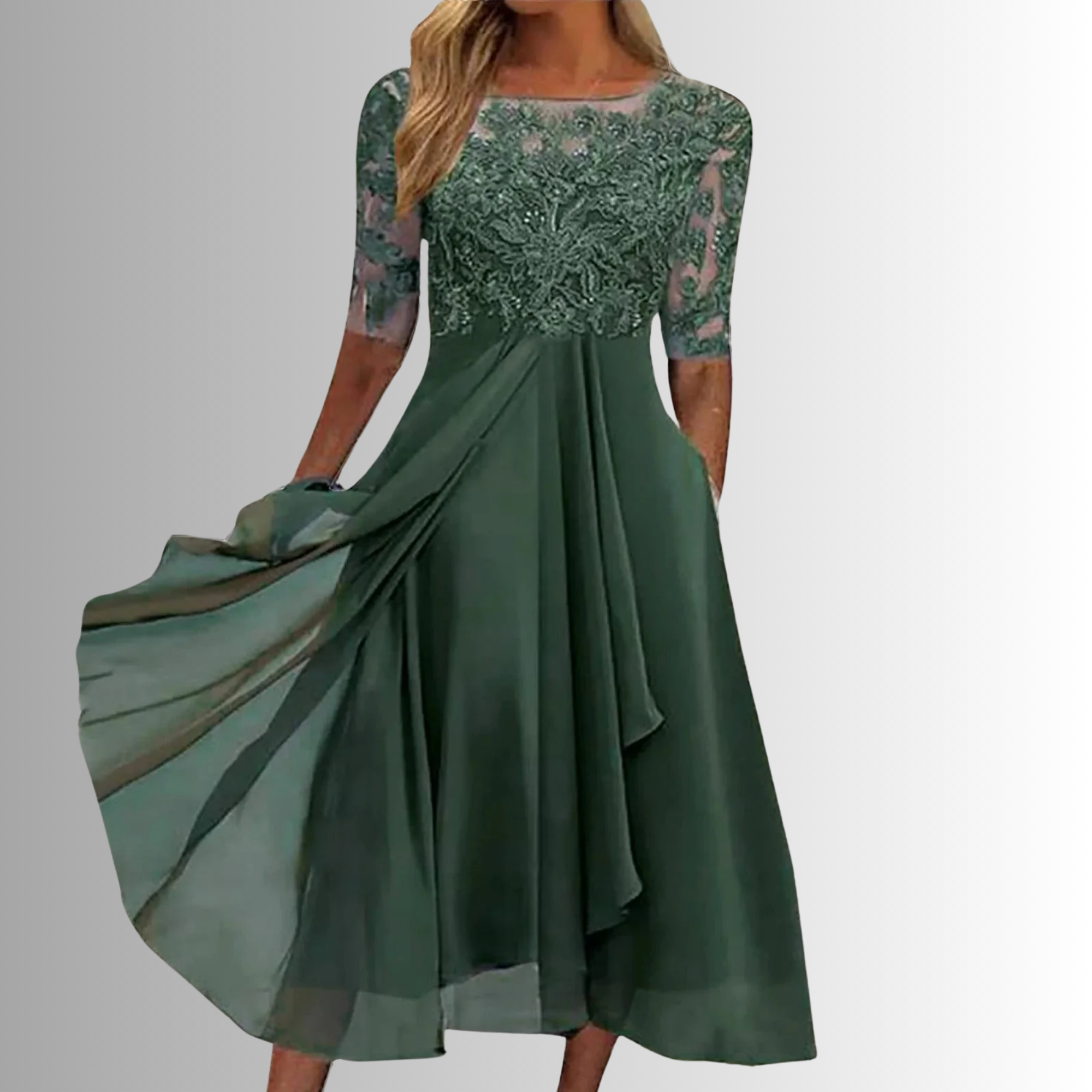 Women's Lace Dress – Elegant Design, Sizes S–2XL, Formal Occasion