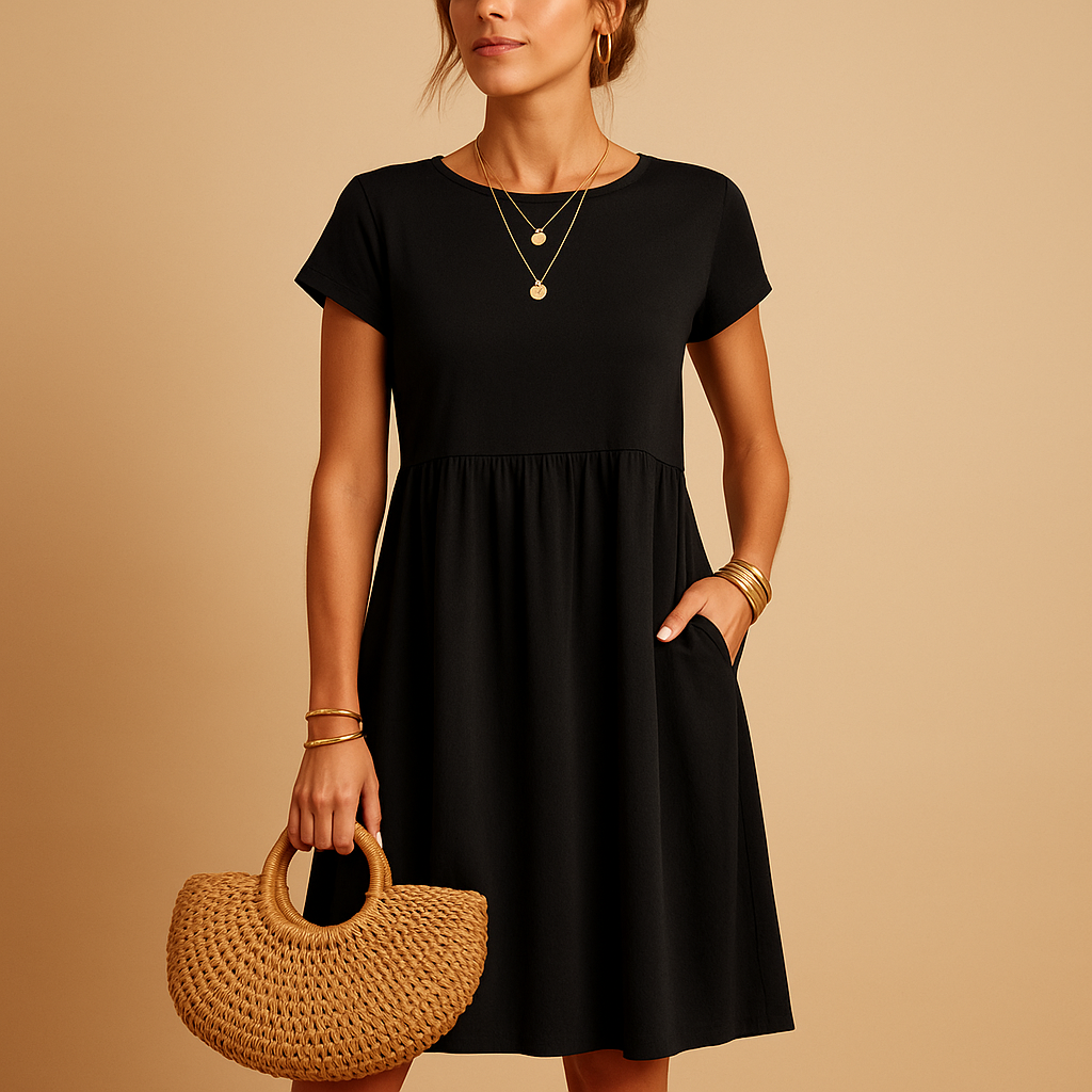 Women’s Midi Summer Dress – Breathable Fabric Comfortable Fit
