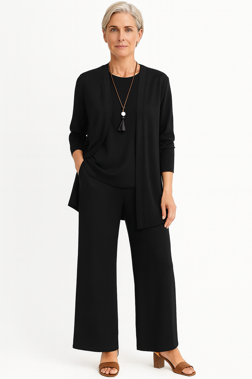 Women's Plus Size 3-Piece Set – Lightweight Fabric, Sizes S–5XL