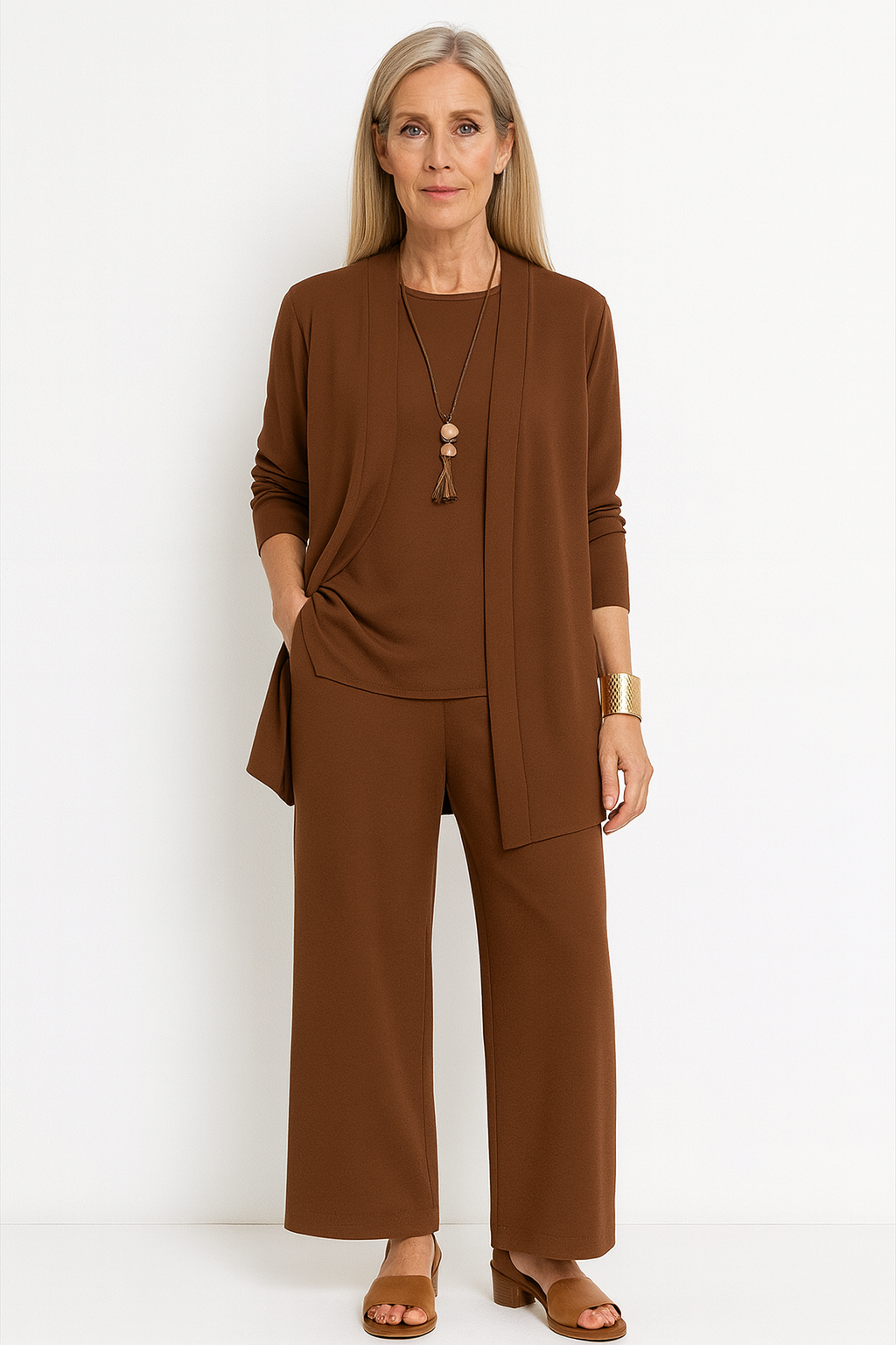 Women's Plus Size 3-Piece Set – Lightweight Fabric, Sizes S–5XL