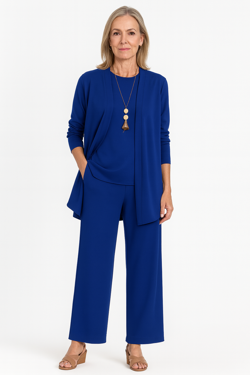 Women's Plus Size 3-Piece Set – Lightweight Fabric, Sizes S–5XL