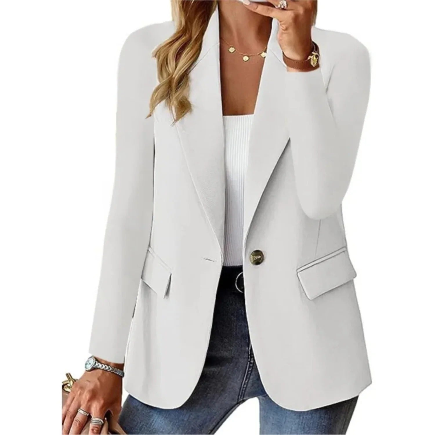 Women's Relaxed Fit Blazer – Softly Structured Jacket