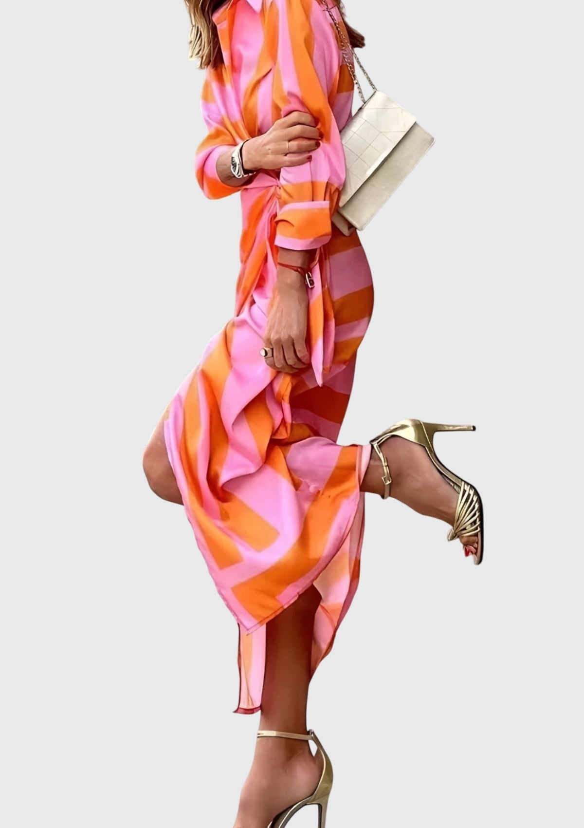 Women's Wrap Dress – 100% Polyester, Adjustable Fit