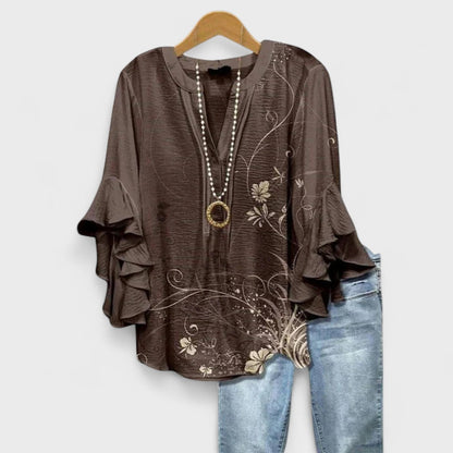 Women's Plus Size Blouse – Lightweight Fabric, Airy Comfort