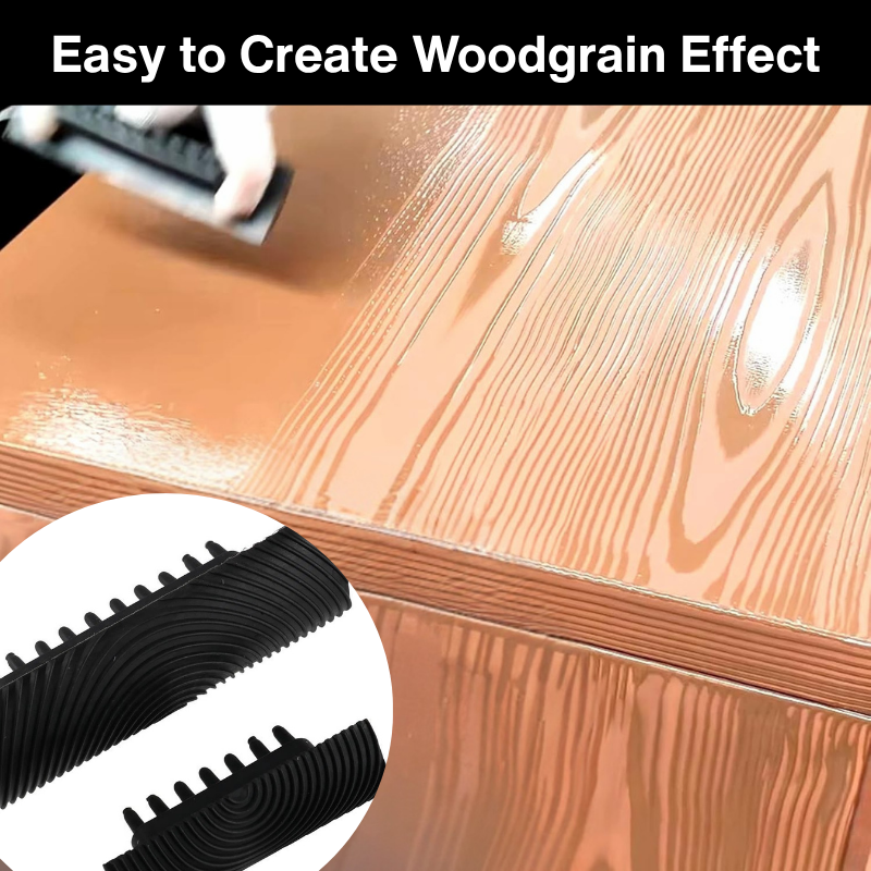 Wood Grain Roller Kit Rubber | Fine and Coarse Rollers | Create Realistic Wood Texture on Walls, Doors and Furniture