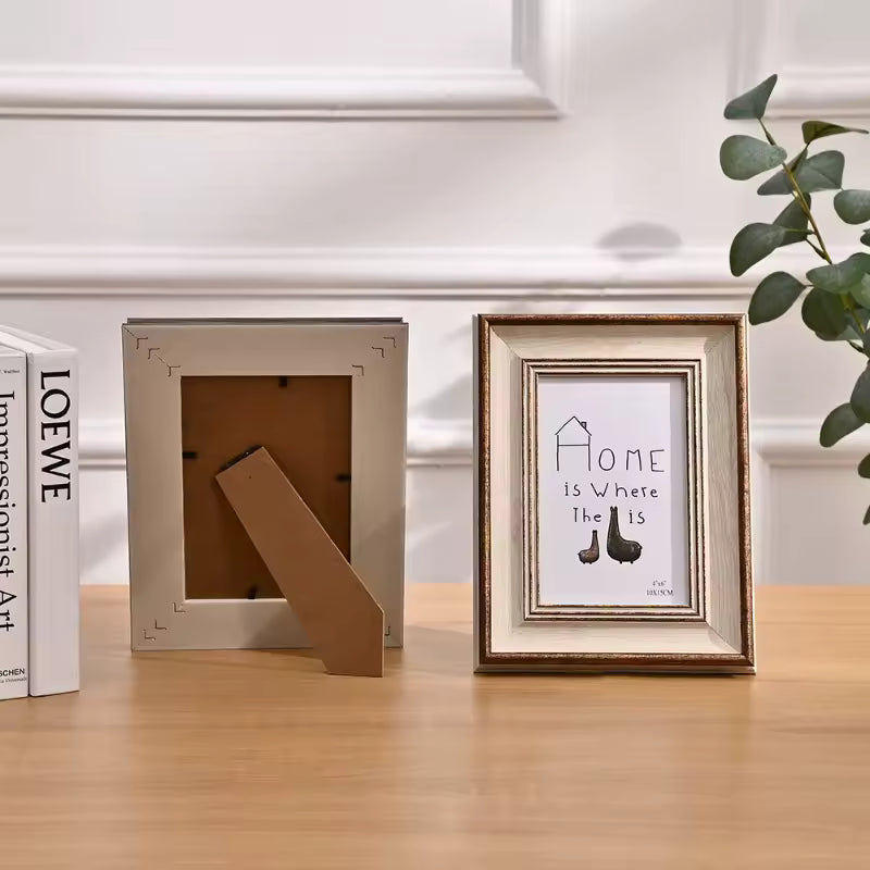 Wooden Photo Frame for Table and Wall - Durable Design in Multiple Sizes