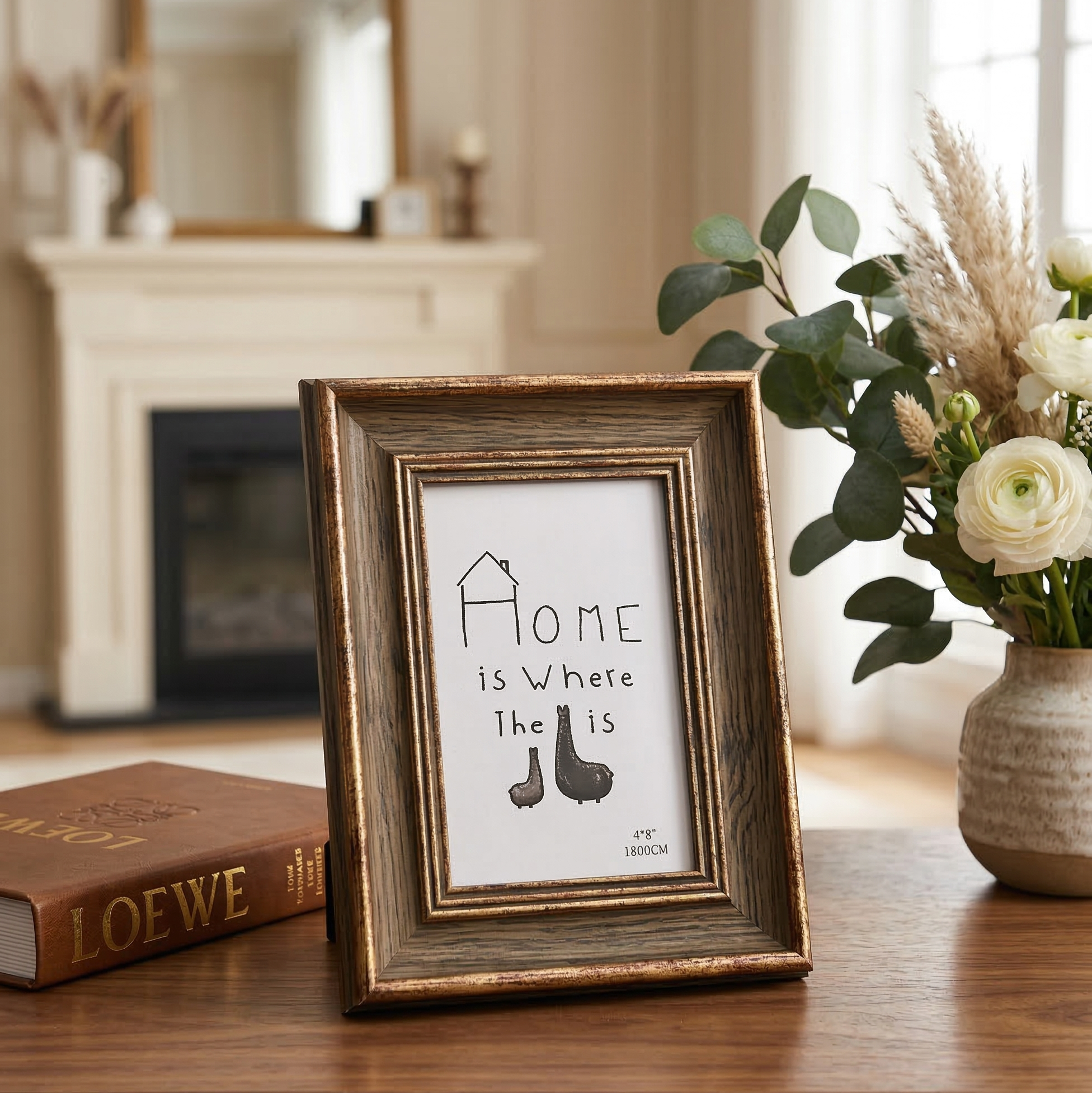 Wooden Photo Frame for Table and Wall - Durable Design in Multiple Sizes
