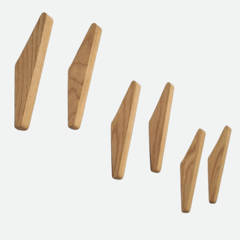 Wooden Wall Hooks – Natural Two-Tone Finish, Minimalist Design for the Entryway or Bedroom 3