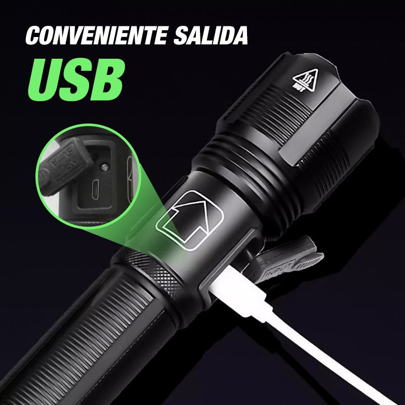 Zoom LED Torch | Adjustable Beam Focus, High-Intensity LED | Weather-Resistant, Up to 10 Hours Battery Runtime