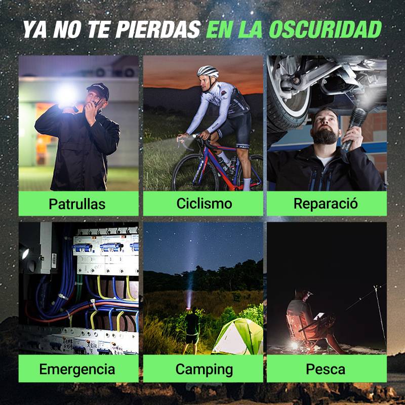 Zoom LED Torch | Adjustable Beam Focus, High-Intensity LED | Weather-Resistant, Up to 10 Hours Battery Runtime