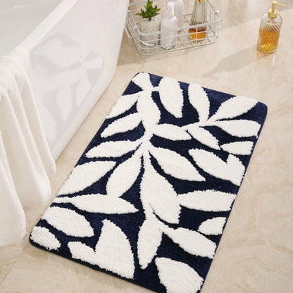Zyphire | Leaf Pattern Bath Mat – Ultra-Soft Non-Slip Microfiber 2