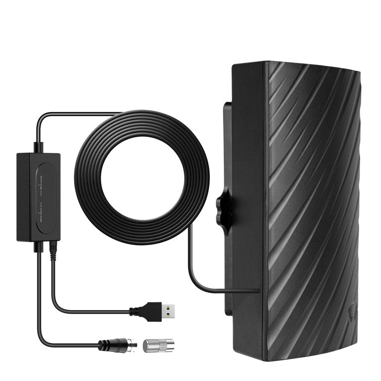 Amplified Indoor TV Antenna | 600-Mile Range, 39 dBi Gain, 75 Ω Impedance | HD & 4K Reception, 5 m Coaxial Cable Included 6