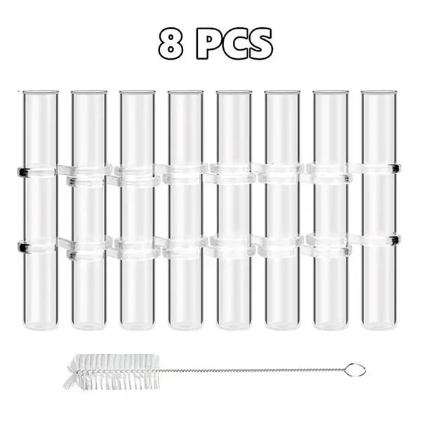 Bendable Glass Vase Set of 6 or 8 Pieces | Flexible Twistable Design | Smooth Rounded Edges for Safe Flower Arranging 7