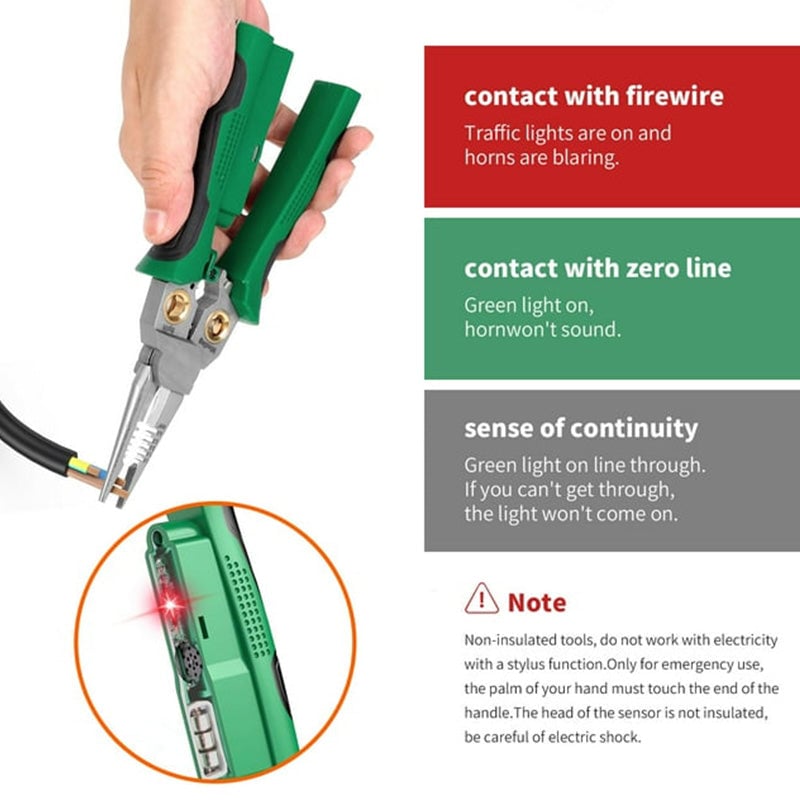 Wire Stripper Pliers 8-in-1 | Built-In Voltage Tester & Wire Crimper | Stainless Steel Heavy Duty Electrical Tool 6