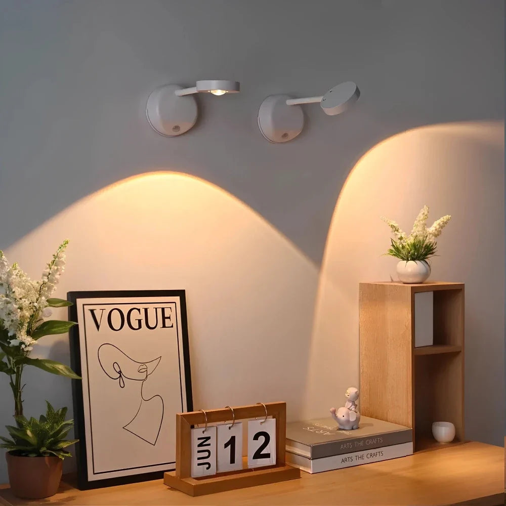 LED Motion Sensor Spotlight | 360° Rotation, 2200 mAh Rechargeable Battery | Wall or Table Mount, 3 Colour Temperatures 6
