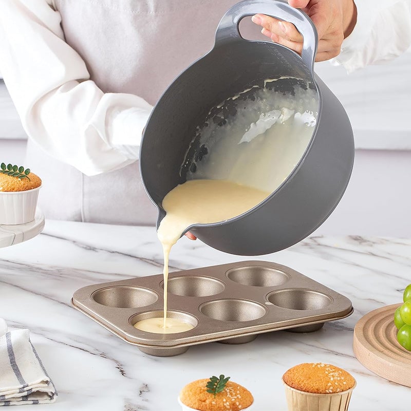 Nesting Mixing Bowl Set Plastic Stackable Graduated with Pour Spouts 9