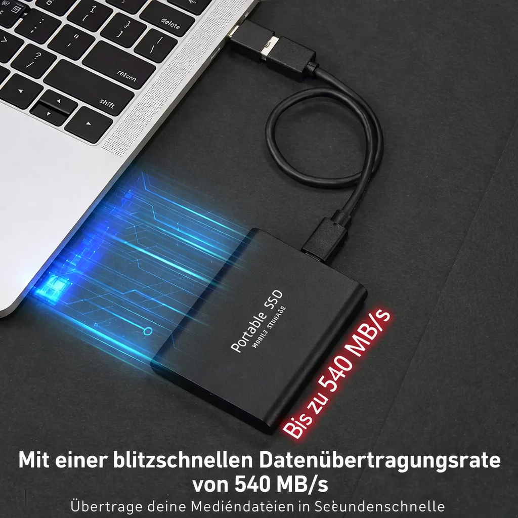 External SSD Flash Drive 128GB | USB 3.1 & USB-C | Aluminium Housing, 30 g, Pocket-Sized, Fast Data Transfer, Plug-and-Play 1