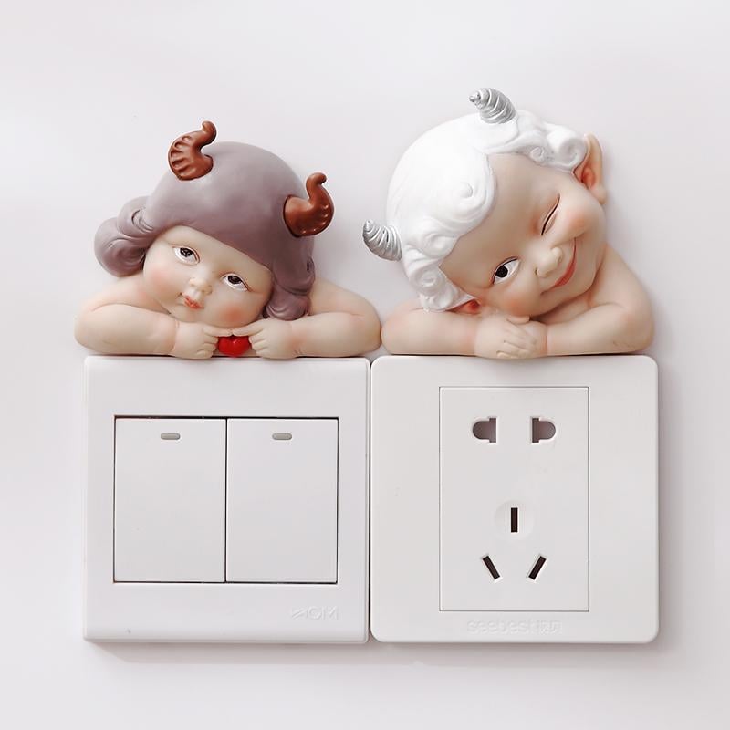 3D Resin Switch Sticker | Lifelike Cow Goat Deer Unicorn Design | Removable Reusable Wall and Window Decor No Residue 9