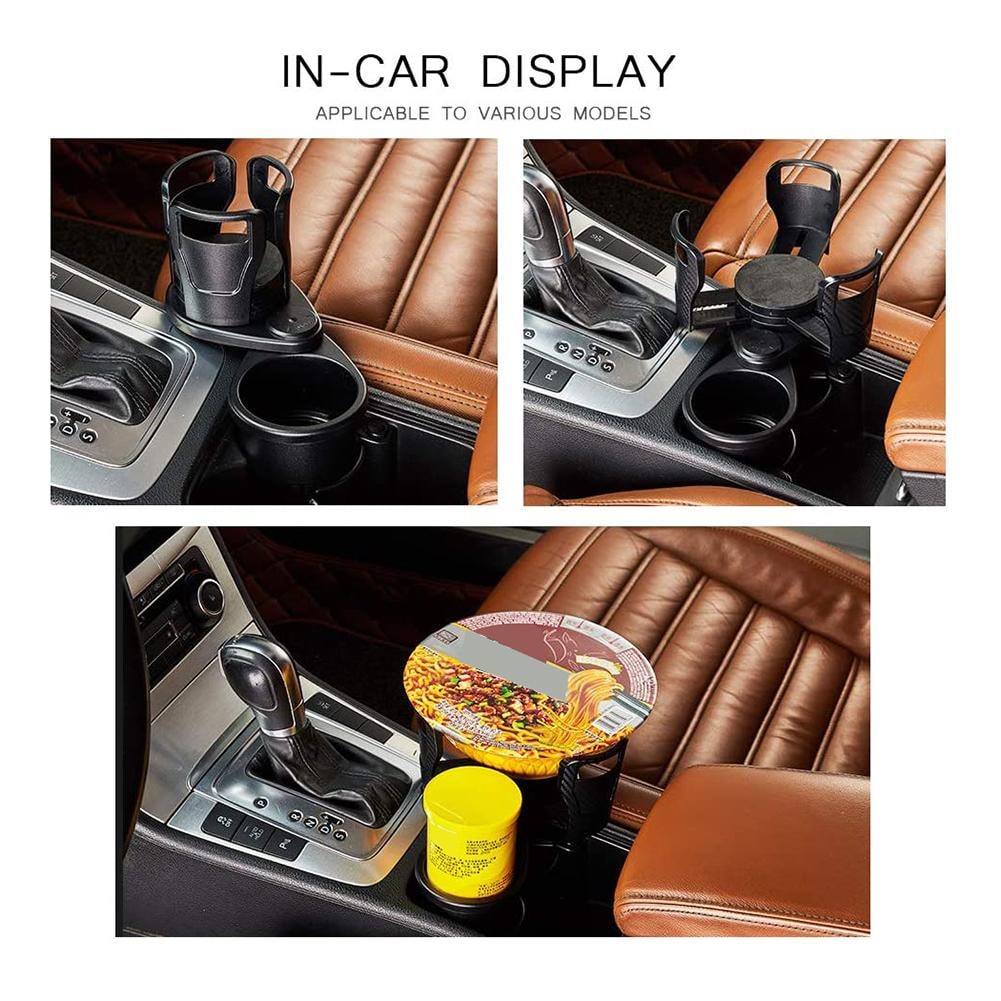 Adjustable Car Cup Holder Expander with Auto Base and Rotating Platform - Image 5