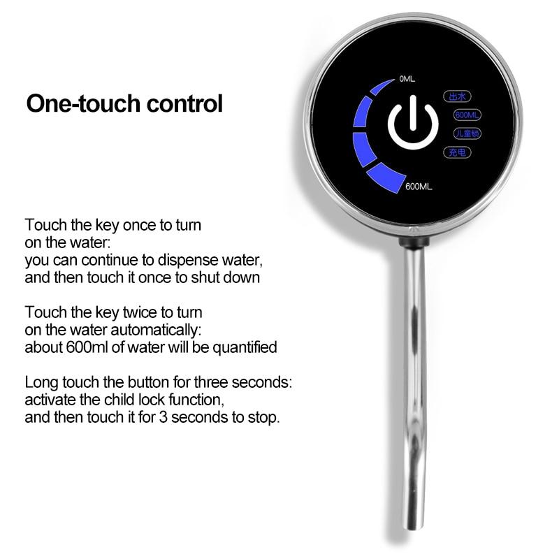Electric Water Pump 5W USB Rechargeable | 600 ml Auto Dispense Child Lock | Stainless Steel Pipe for Water Bottles 3
