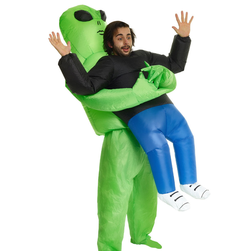 Inflatable Alien Costume for Women Halloween | Quick Inflation with 4 AA Batteries | Soft Polyester Abduction Illusion 3