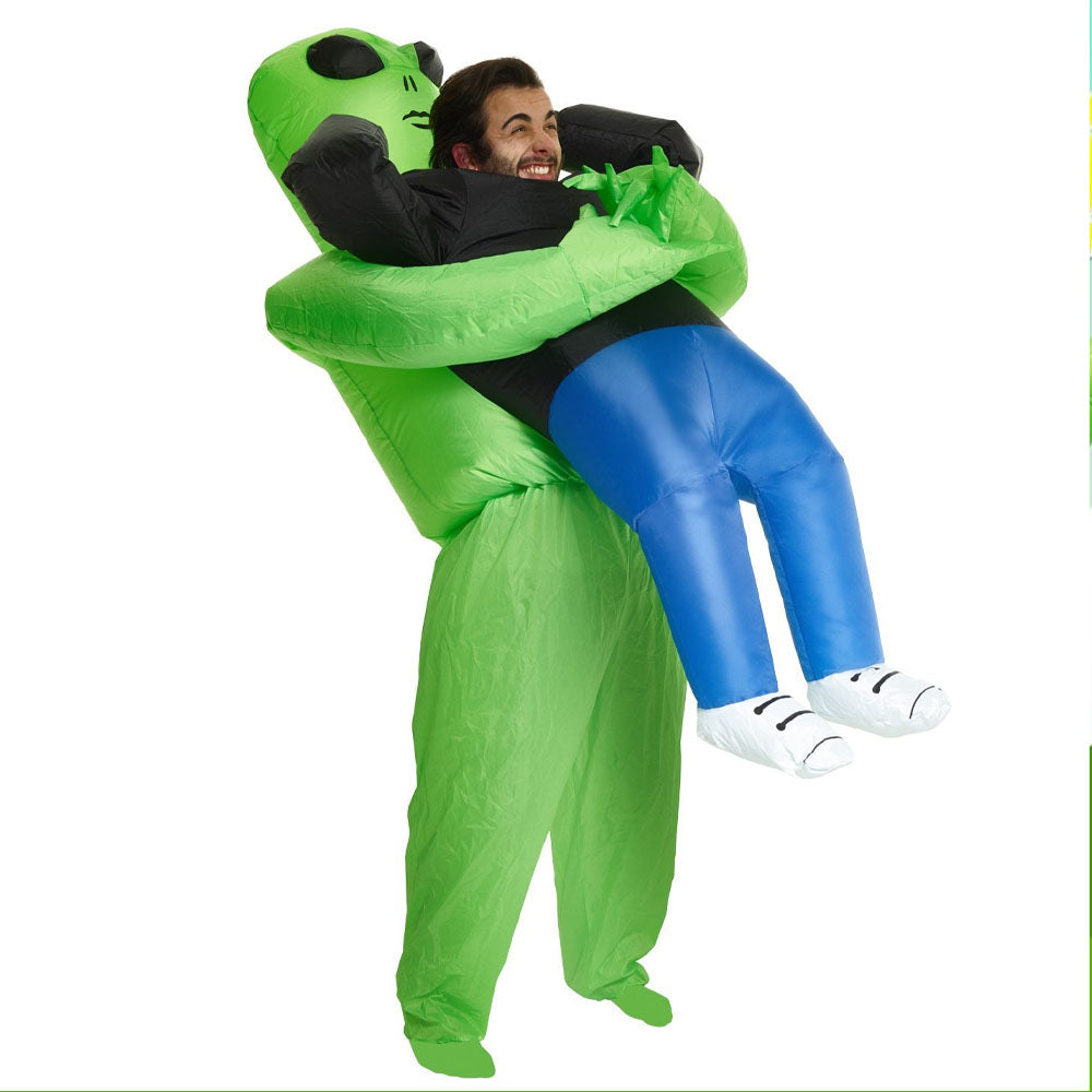 Inflatable Alien Costume for Women Halloween | Quick Inflation with 4 AA Batteries | Soft Polyester Abduction Illusion 2