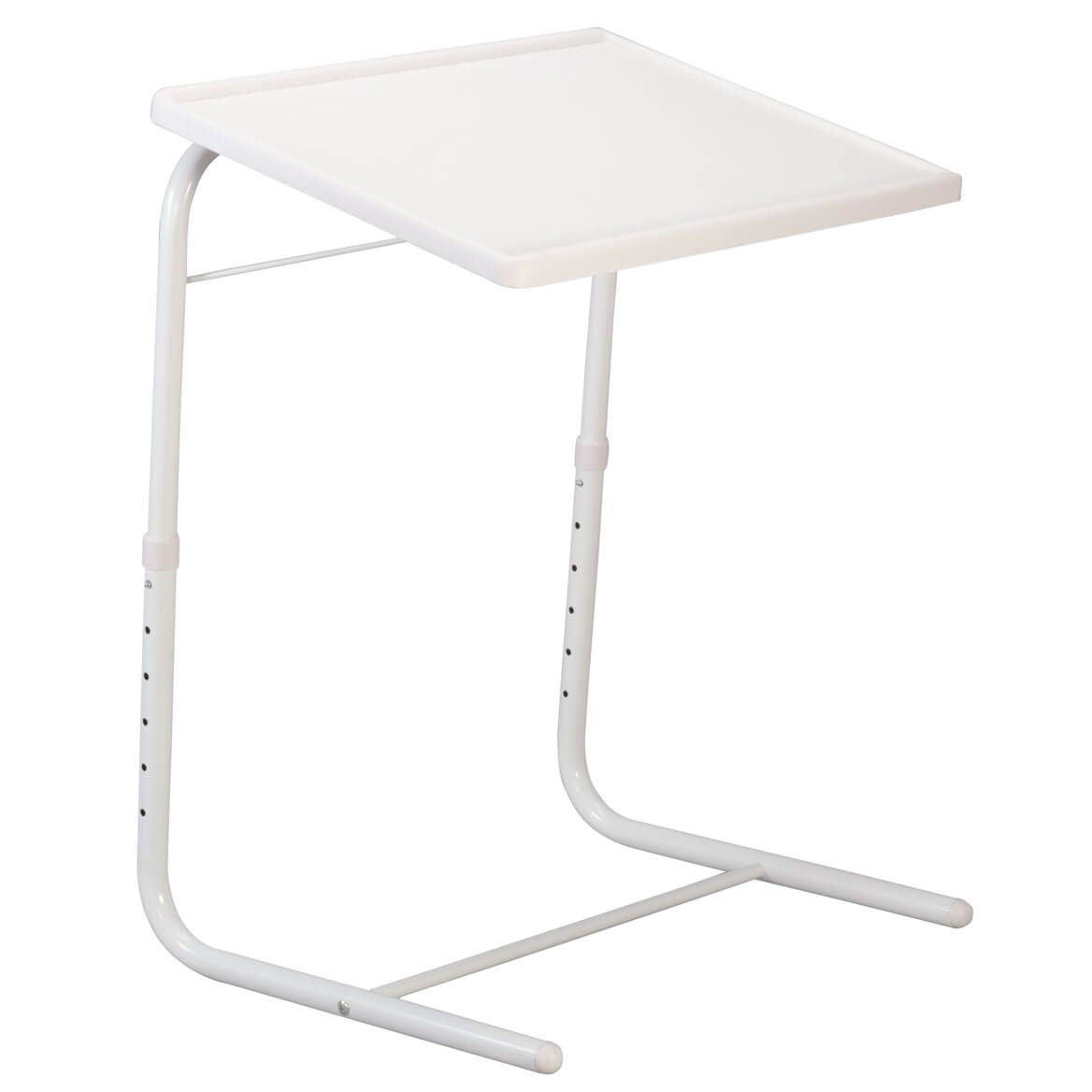 Adjustable Tray Table with 6 Heights & 3 Angles | Plastic Tray, Steel Frame, 66 cm Tall | Folds Flat, Holds 13.6 kg 2