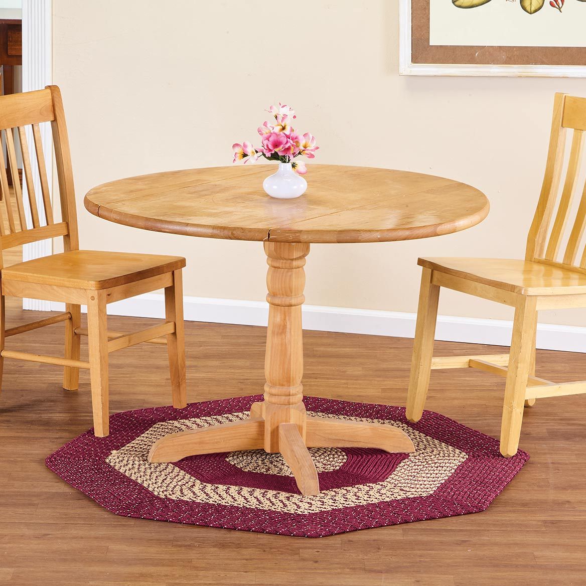 Braided Rug Polyester | Round, Oval & Runner Sizes 20"x30" to 5' x 7' | Reversible Two-Tone Country Design, 5 Colours 11