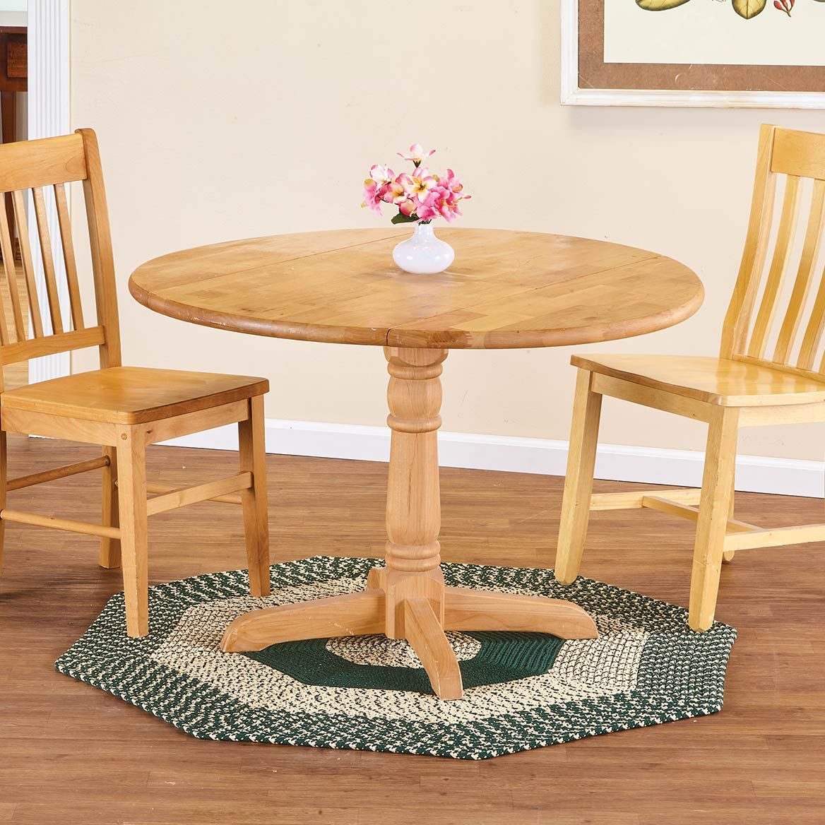 Braided Rug Polyester | Round, Oval & Runner Sizes 20"x30" to 5' x 7' | Reversible Two-Tone Country Design, 5 Colours 14