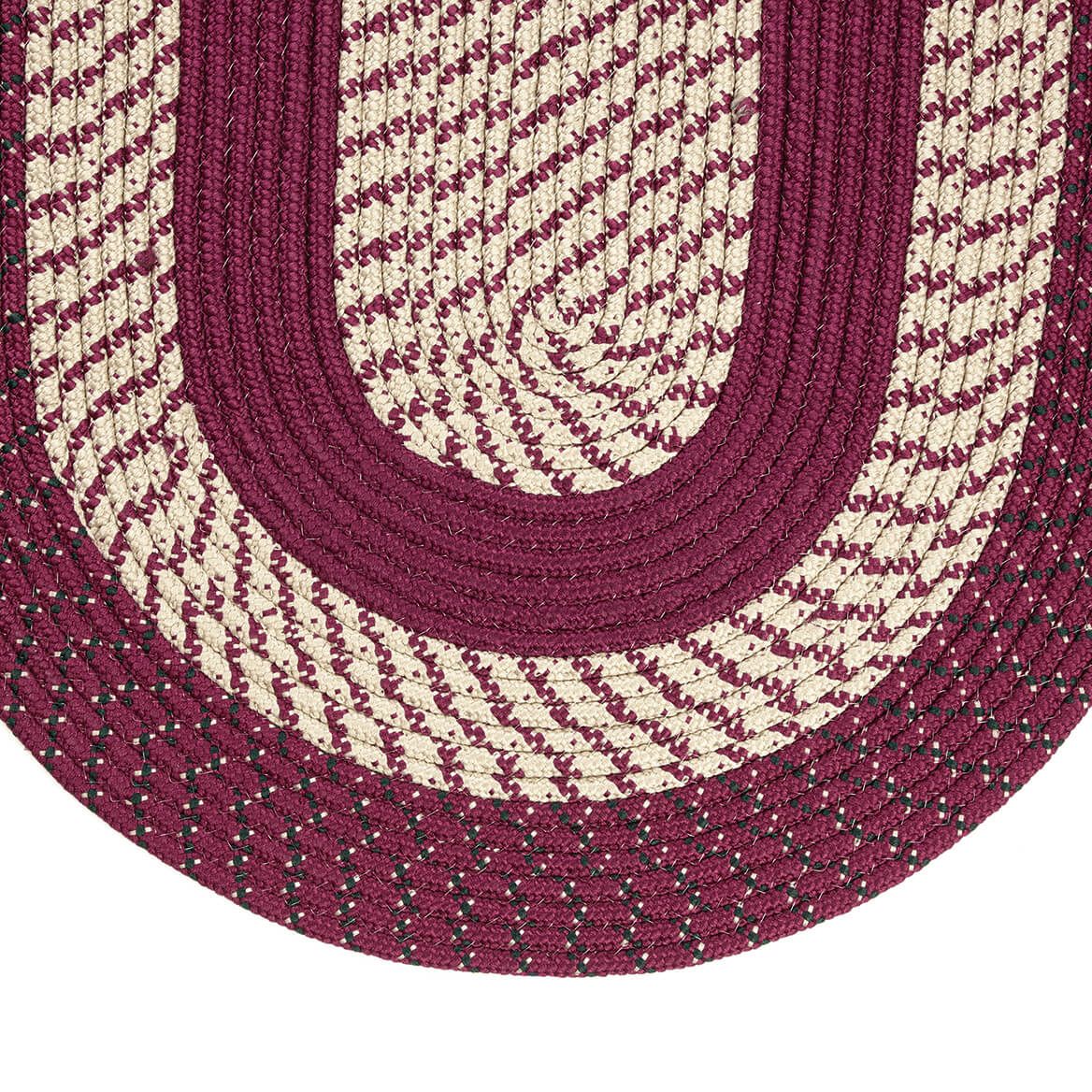 Braided Rug Polyester | Round, Oval & Runner Sizes 20"x30" to 5' x 7' | Reversible Two-Tone Country Design, 5 Colours 4