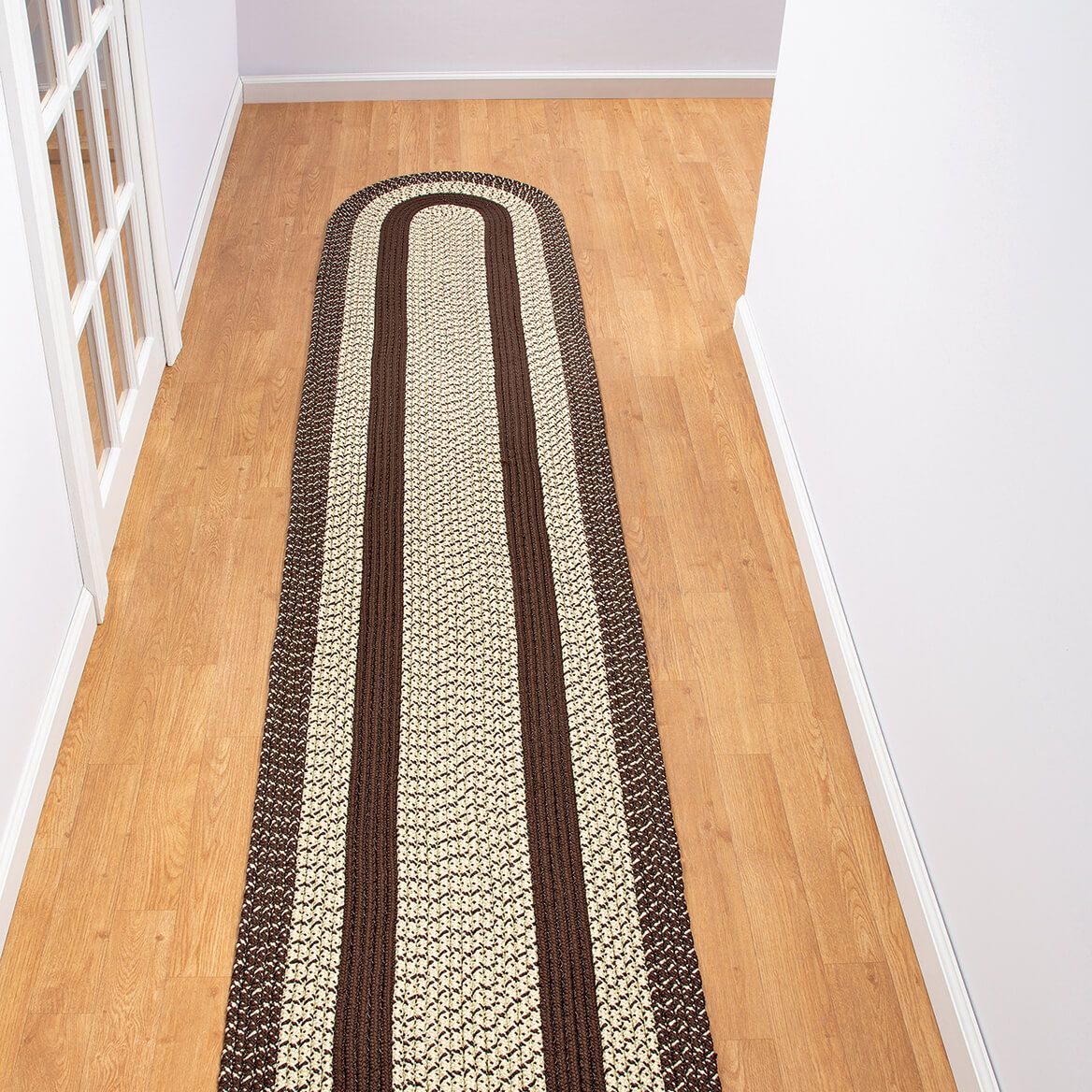 Braided Rug Polyester | Round, Oval & Runner Sizes 20"x30" to 5' x 7' | Reversible Two-Tone Country Design, 5 Colours 5