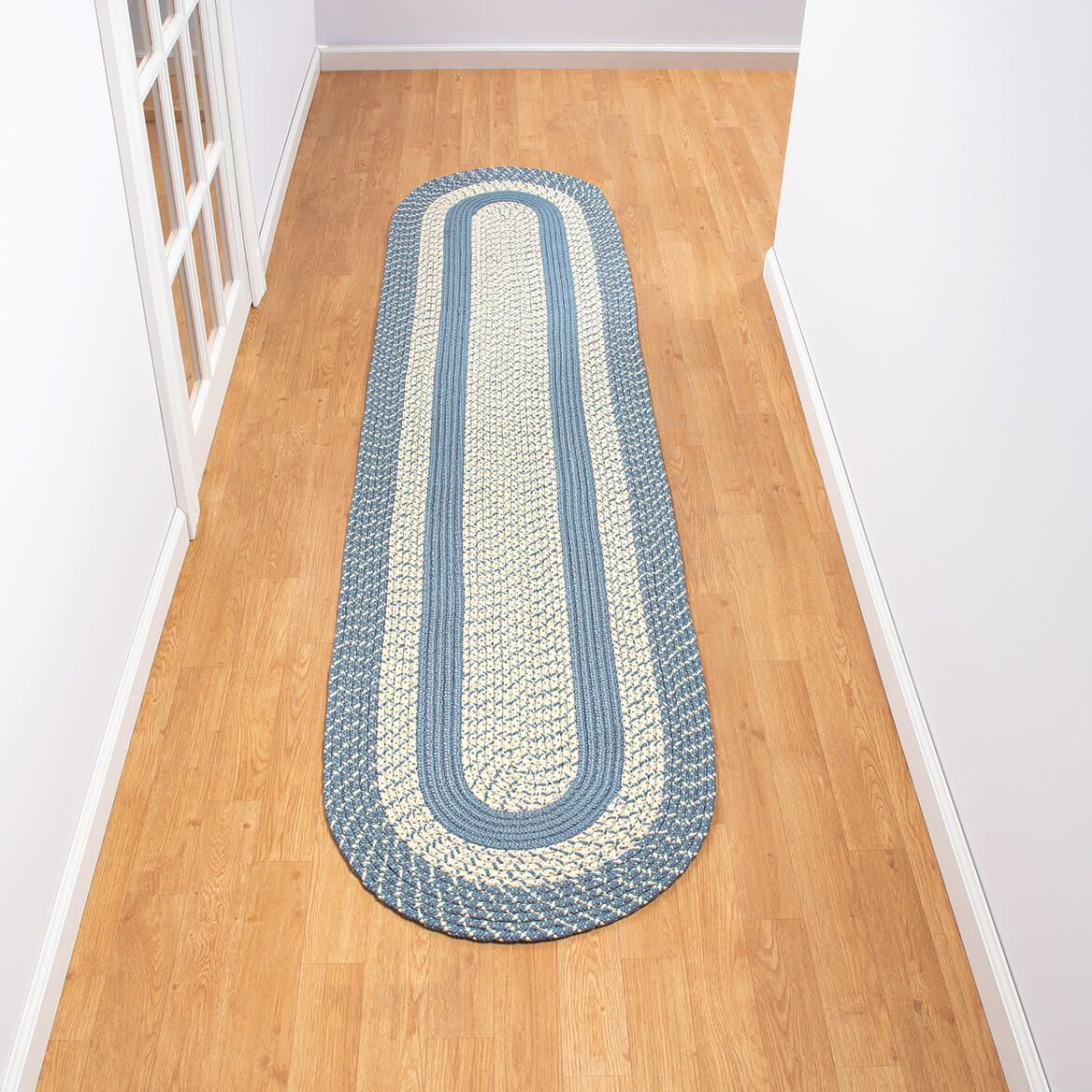 Braided Rug Polyester | Round, Oval & Runner Sizes 20"x30" to 5' x 7' | Reversible Two-Tone Country Design, 5 Colours 7