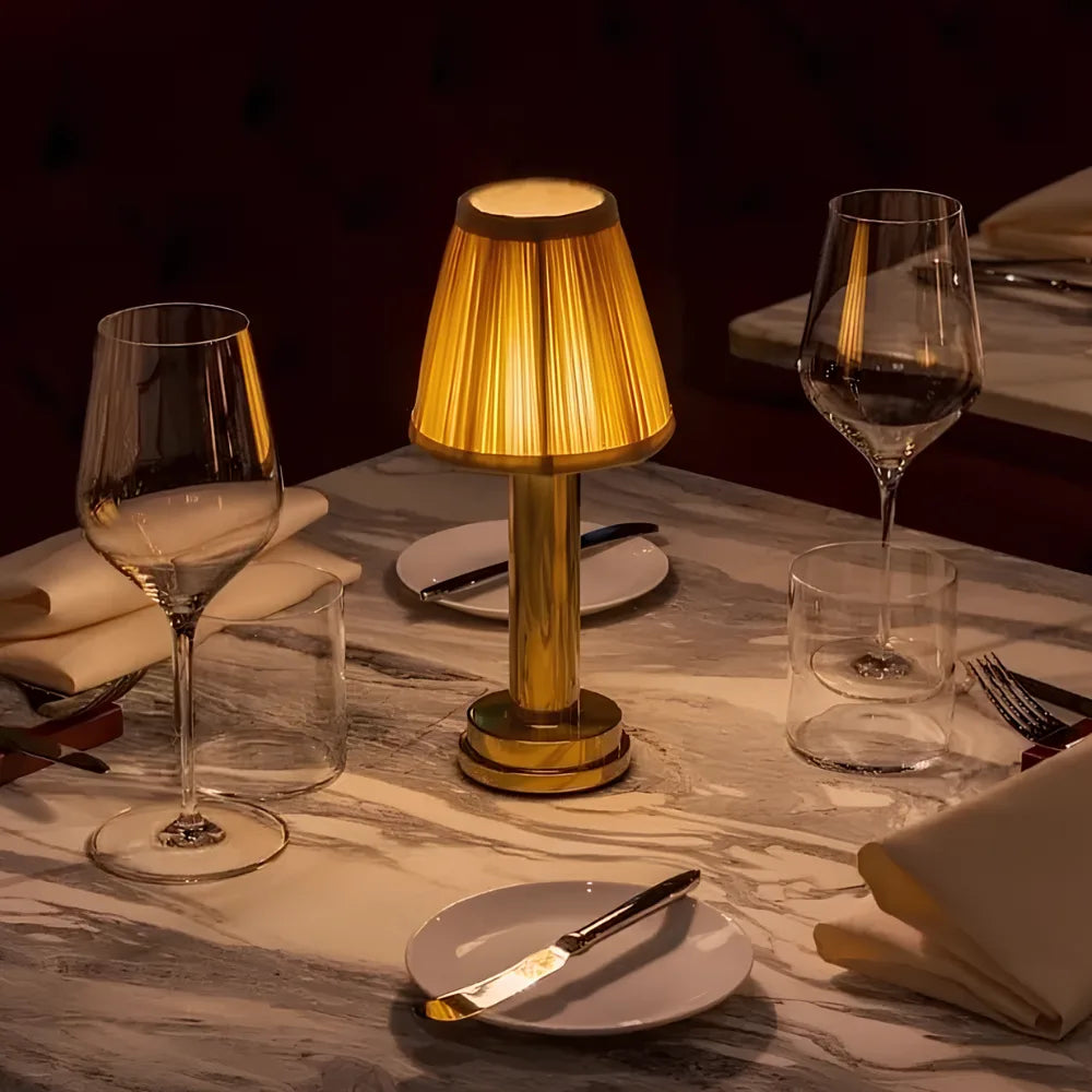 Rechargeable Table Lamp Fabric & Aluminium | Touch Control with 3 Brightness Levels | Cordless Up to 12 Hours Light 11