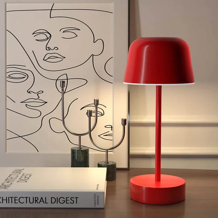 Rechargeable Table Lamp, Iron, 12 x 28 cm | 5 Colours, Cordless Design | Dimmable, 3 Light Modes, 10-16h Battery 2