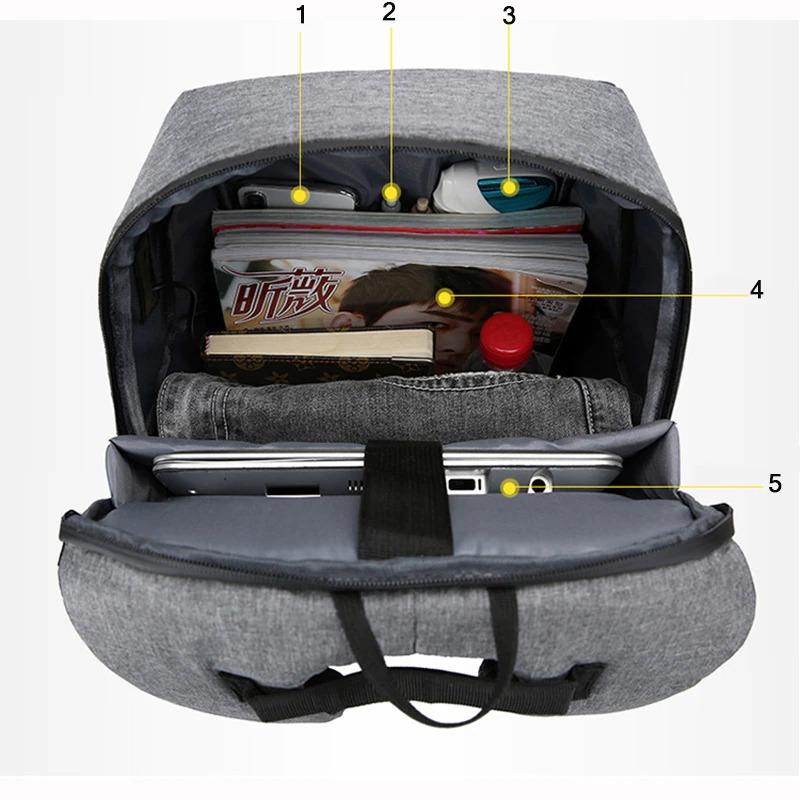 Waterproof Backpack with USB Charger | Fits 15.6 Inch Laptop | 30L Oxford Fabric for Travel, Hiking, Camping, Cycling 2