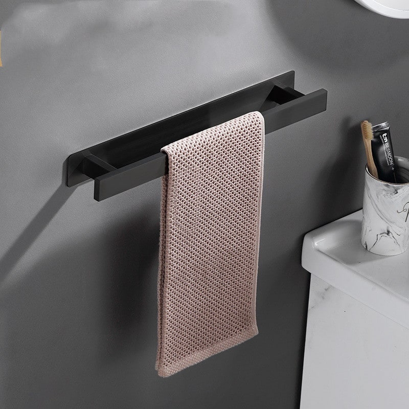 Bathroom Towel Bar Wall Mounted Stainless Steel with Adhesive Backplate 40cm 18 Inch - Image 4
