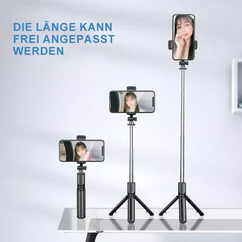 Selfie Stick Tripod Bluetooth Extendable Stainless Steel with Fill Light 10